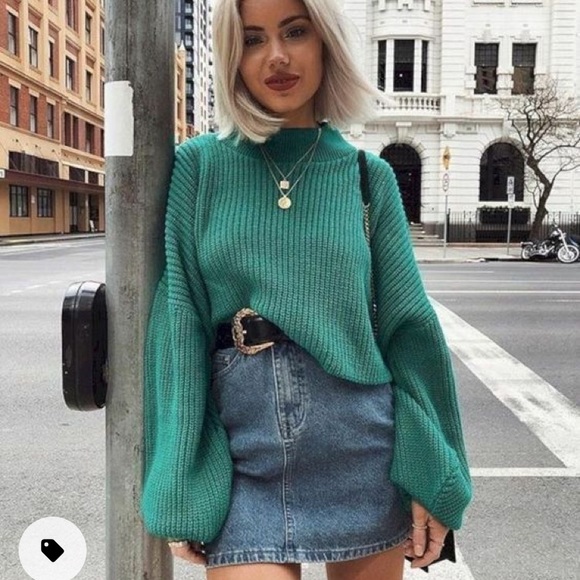 High waist stretchy denim skirt - Picture 4 of 7